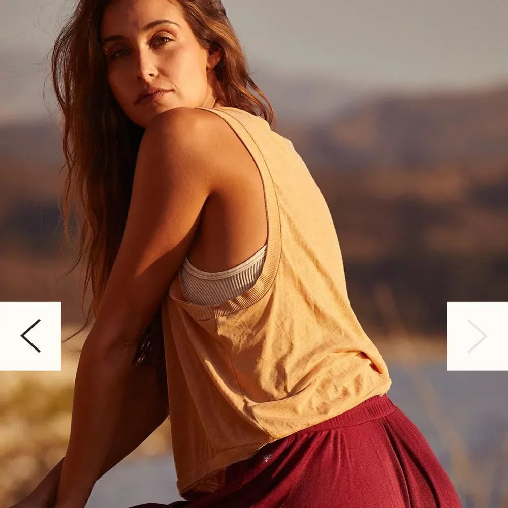 Free People Love Tank Golden Ochre XS